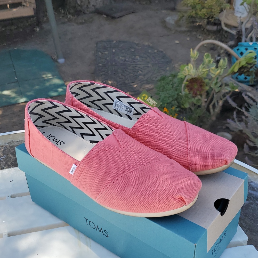 Toms Alpargata Shell Pink Heritage Canvas Women's Size 10 LNIB